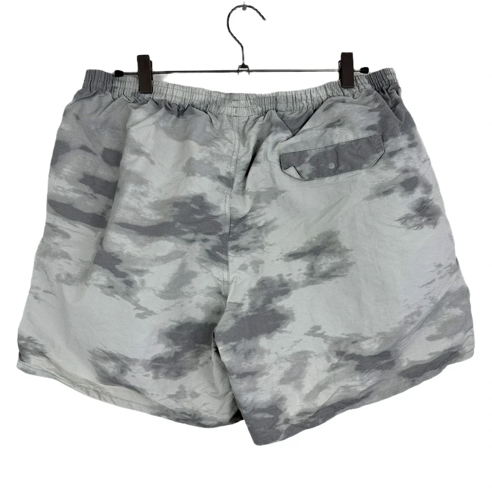 Cactus Jack Shorts Mens 2XL Gray Swim Trunks Trails Tie Dye Patches Beach 5.5
